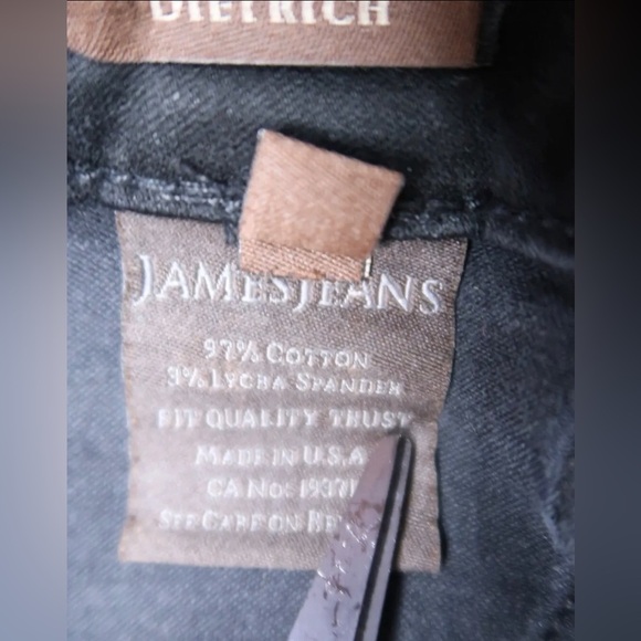 James Jeans Dietrich Jeather Thigh High Skinny Jeans Black Twiggy Women’s Size 4 - Picture 14 of 15